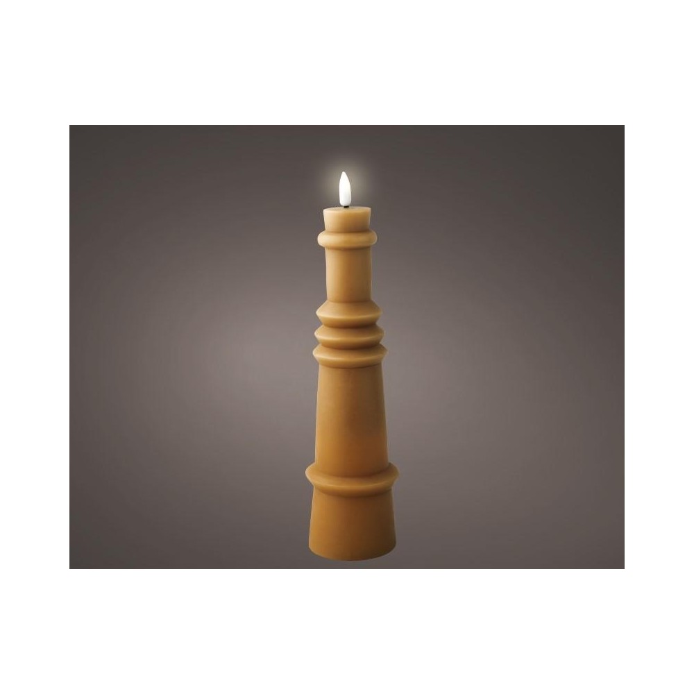 CANDELA LED MARRONE H.26.8XD6.7 CM.